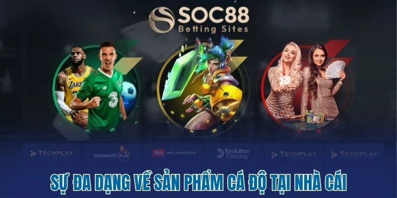 Sự đa dạng về sản phẩm cá độ tại nhà cái