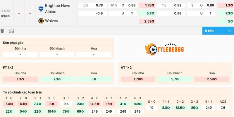 Nhận định tỷ lệ Brighton vs Wolves